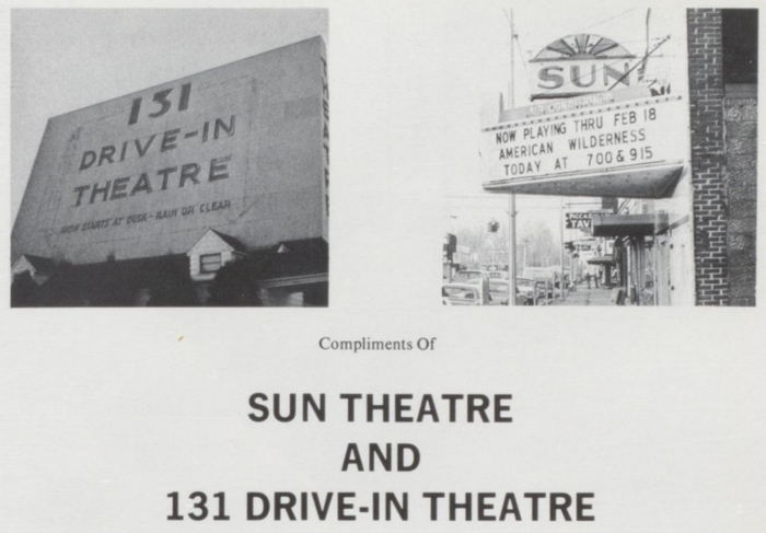131 Drive-In Theatre - From Plainwell High School Yearbook